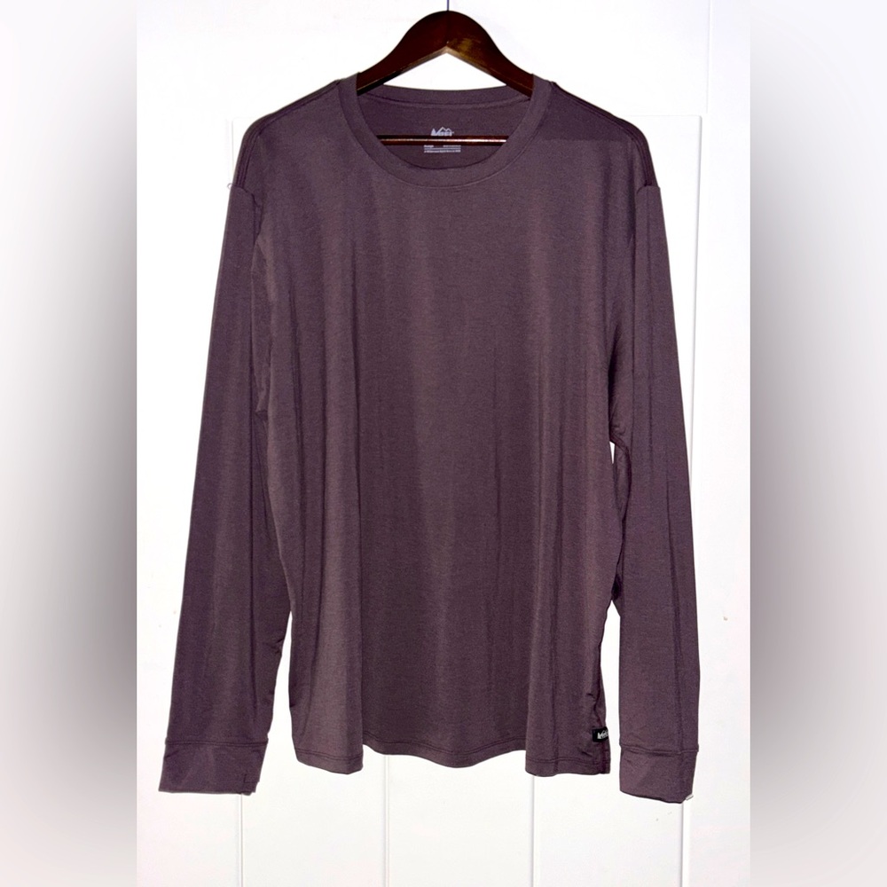 REI Co-op Active Pursuit Long Sleeve Purple Tee Shirt Men XL NEW Hiking Running